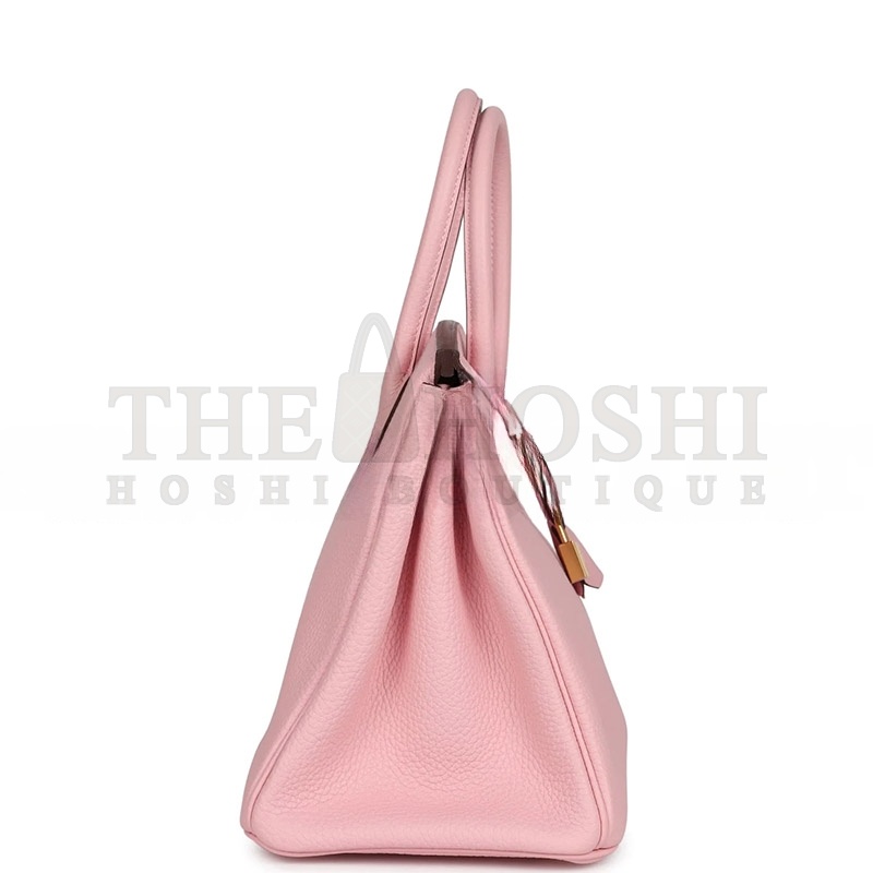 H**me5 BIRKIN 30 ROSE SAKURA VERSO CLEMENCE GOLD HARDWARE (30*22*16cm) Master Quality